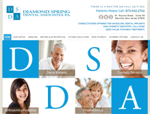 Tablet Screenshot of diamondspringdental.com